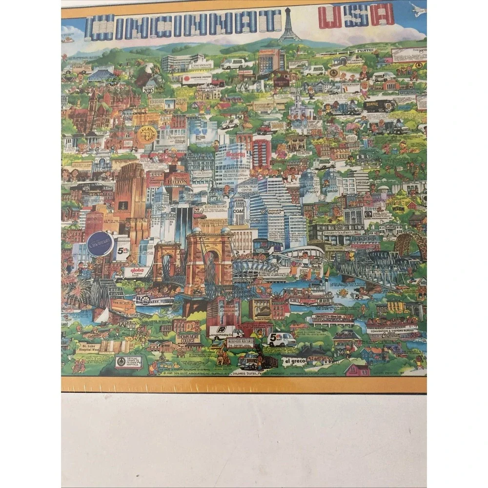 City Of Cincinnati Ohio, USA 1988 Jigsaw Puzzle by Buffalo Games 504 Pieces-NEW